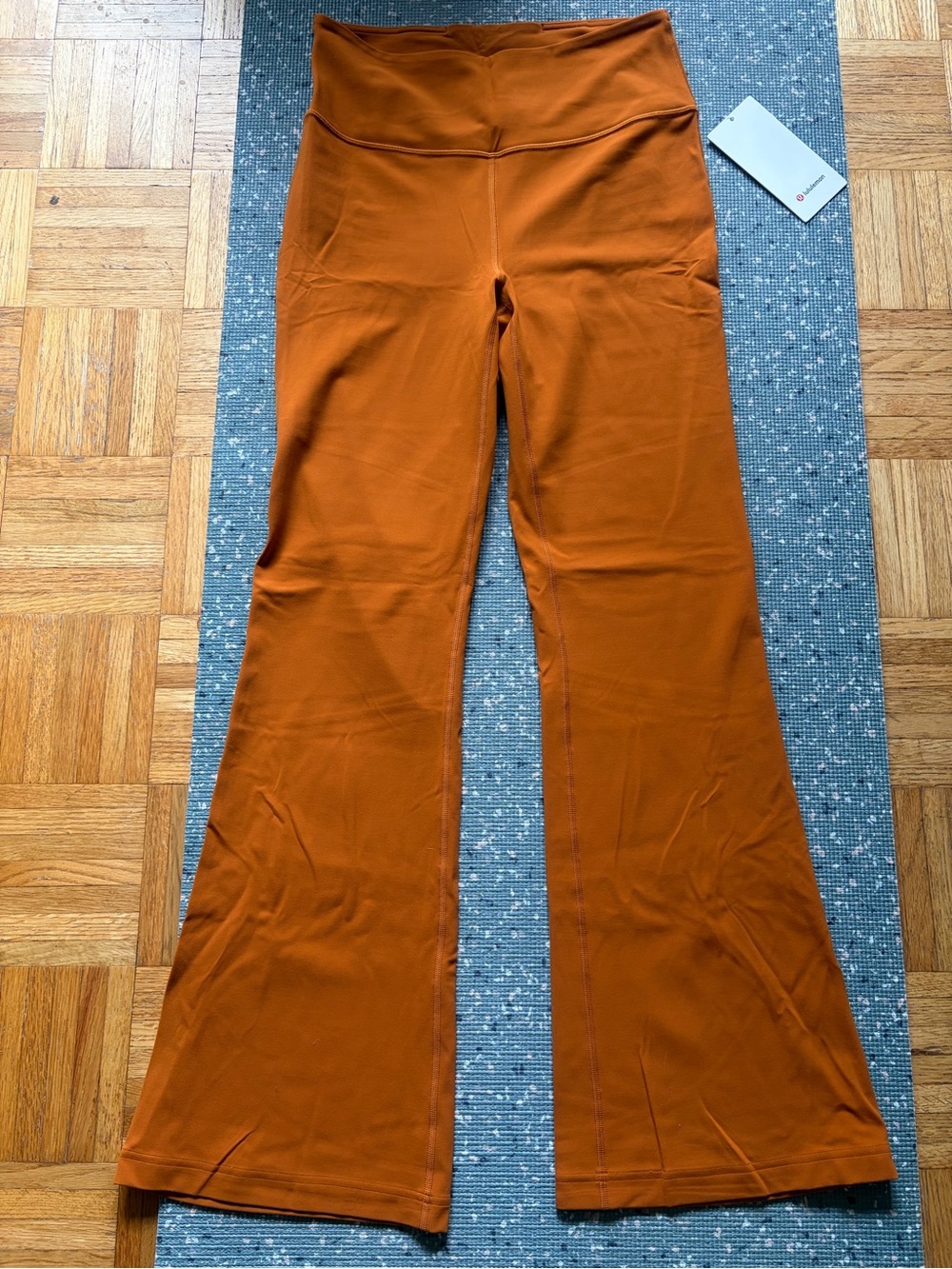 NWT Lululemon Groove Super-High-Rise Flared Pant Nulu Roasted Orange Size 10